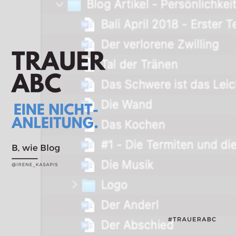 Das Trauer ABC – Buchstabe B