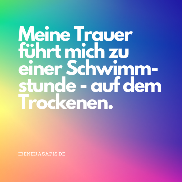 Meine Trauer führt mich zu einer Schwimmstunde – auf dem Trockenen